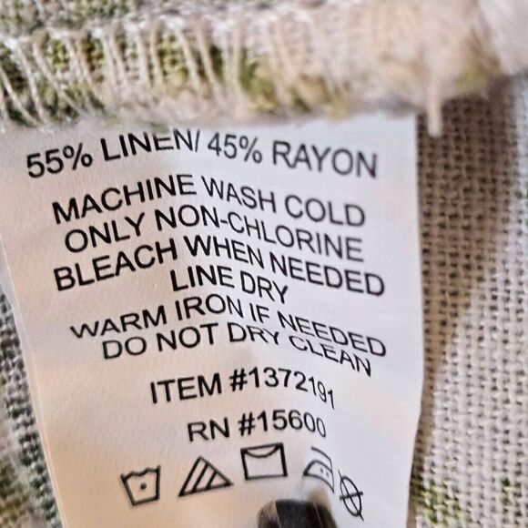 Briggs Womens Palm Tree Print Pull On Linen Blend Comfort Shorts Medium - Picture 6 of 10